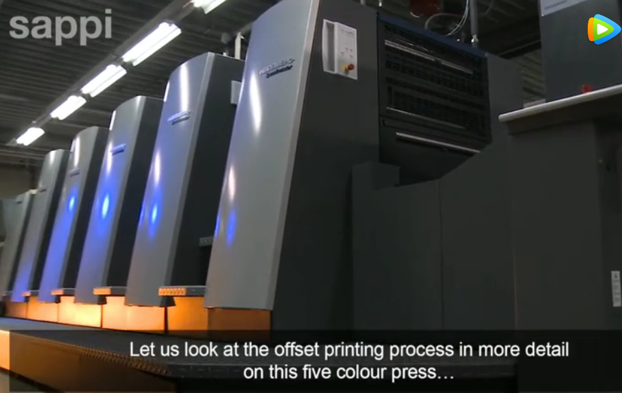 印刷厂机器运行的视频